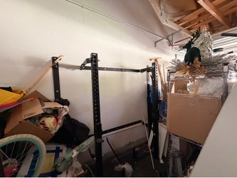PRx Performance Folding Wall-Mounted Squat Rack with Weight Storage