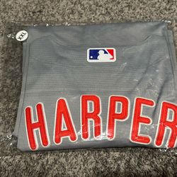 NWT Men's XXL Bryce Harper #3 Stitched Gray Jersey.