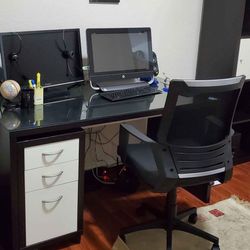 Ikea Desk and Bookcase for Home Office