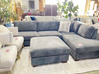 Grey Fabric Sectional Corduroy Couch From Costco 
