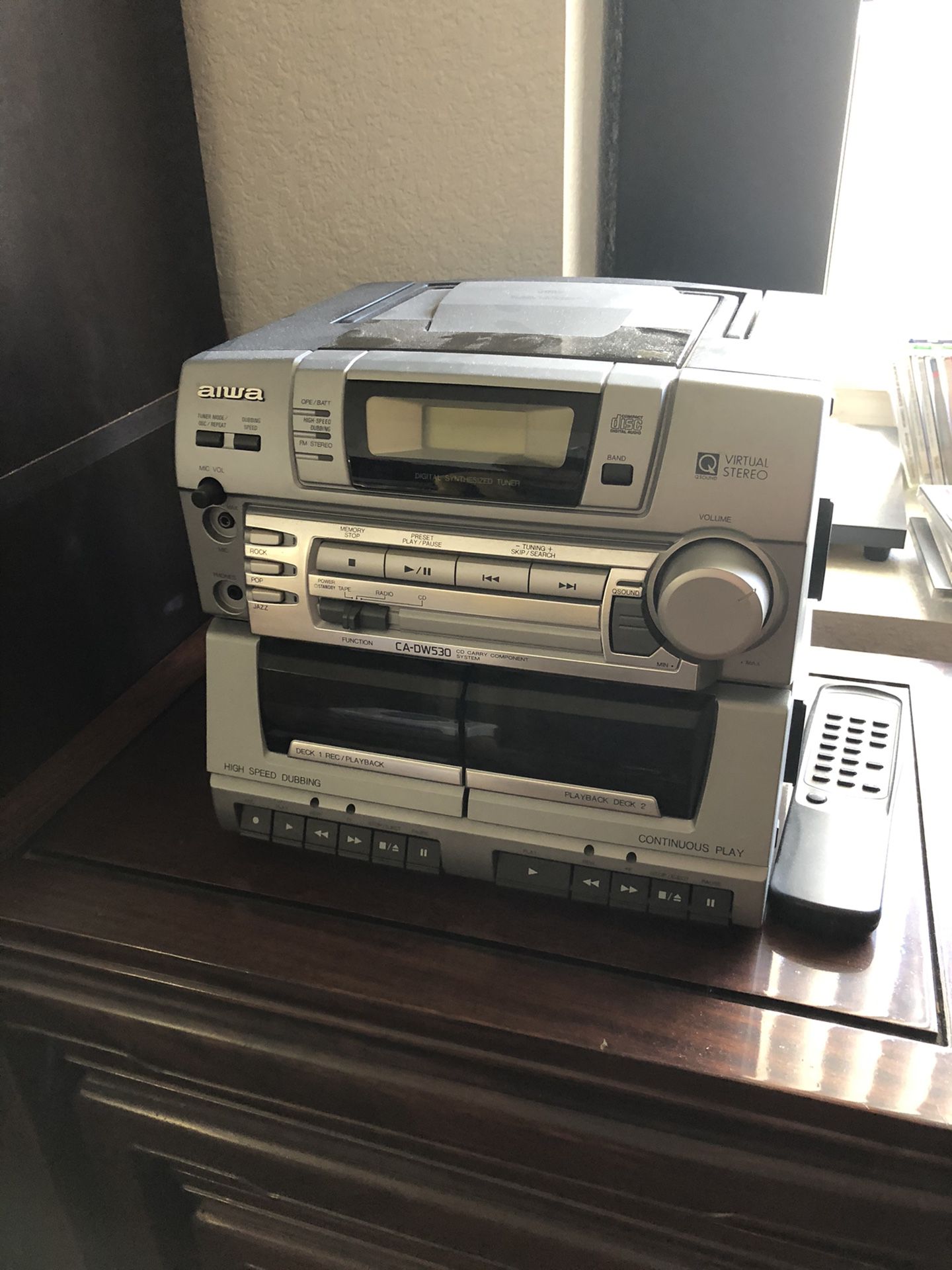 Aiwa cd and cassette player