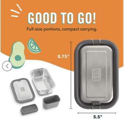 DASH The Fit Cook x Stainless Steel Lunch Box