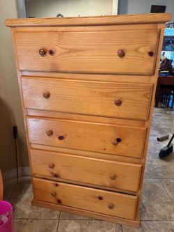 Light brown bedroom dresser