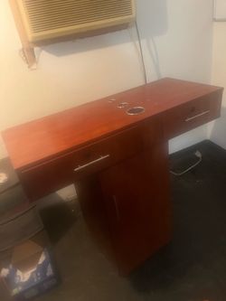 Cherry Wood Barber/Cosmetology/Nail Tech  Station