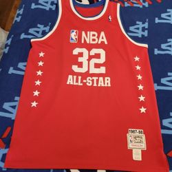 Vintage Used Rare Mitchell & Ness Magic Johnson 1987-88 NBA All Star Jersey, Size 56