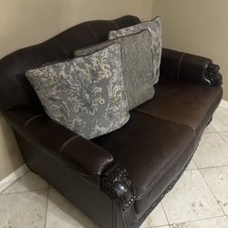 Brown 3pc Leather Couch
