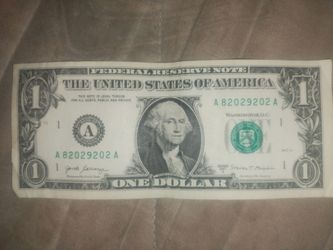 2017 A $1 Dollar Bill - Rare Radar Serial Number A(contact info removed)2A (3-Digit)