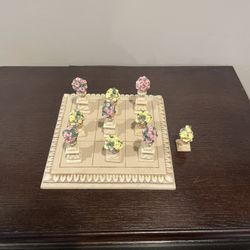Unique Tic Tac Toe Game Base is Resin The Pieces Miniature Flower Vases