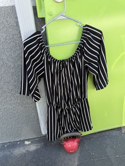 Black And White Pattern Romper