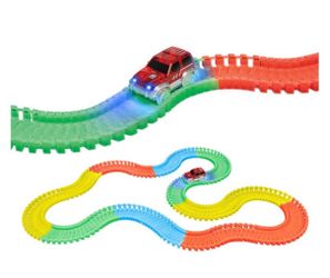 Flex track with LED light car