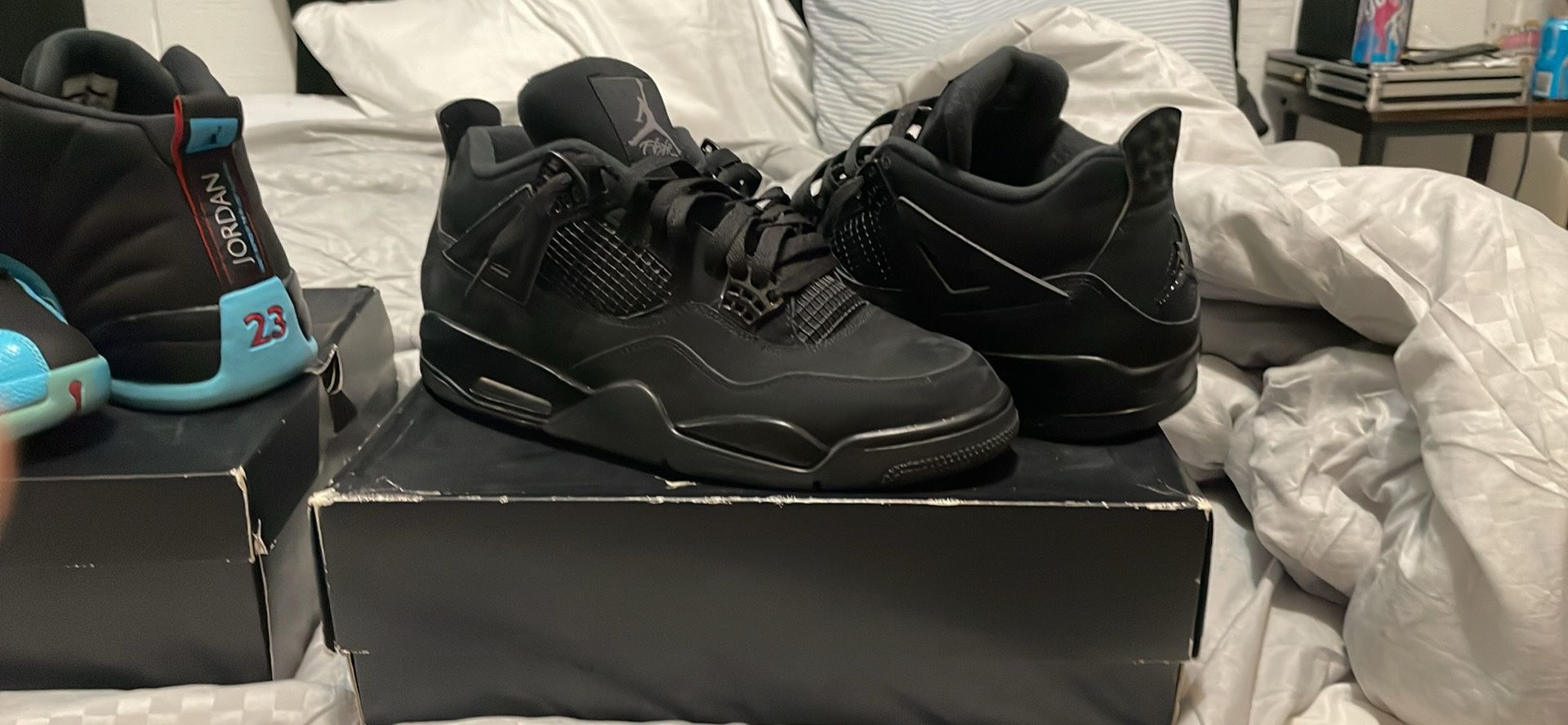 Black Cat Jordan 4 Size 12