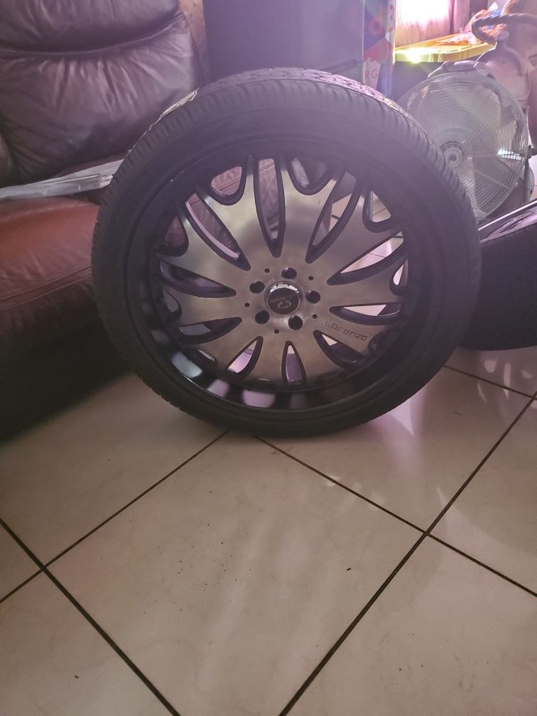 22 inch rims with brand new tires