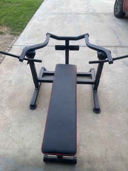 Chest Press Machine with Adjustable Flat Bench