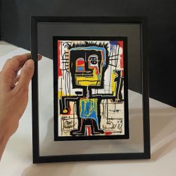 Framed Basquiat-Style Floating Frame Art print