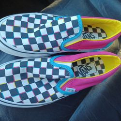 Colorful Laceless Vans 