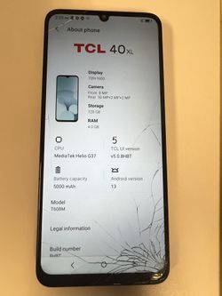 TCL 40xl 4gb Ram 128 Gb Unlocked