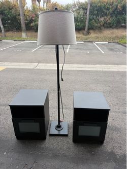 2 nightstands with matching lamp for sale! IKEA night stands. 50 or best offer!!