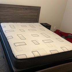 Titanic Gray Queen Size Bed With Dresser And Mirror 