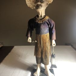 Rare Handpainted fisherman Figurine late 19th century