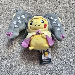 Pokémon Center Original Pikachu wearing a Mega Mawile poncho Plush Doll X 2016