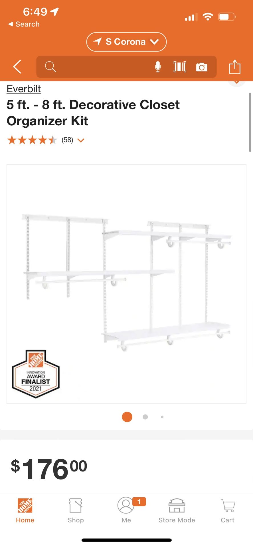 Everbilt Closet Organizer Kit for Sale in Corona, CA OfferUp