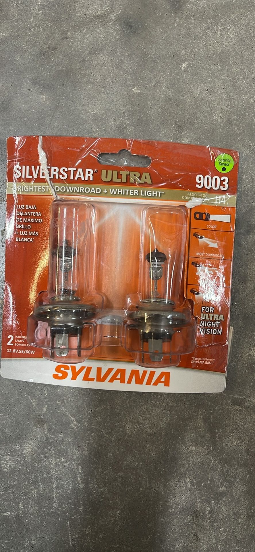 SYLVANIA 9003 SilverStar ULTRA Halogen Headlight Bulb, 2 Pack