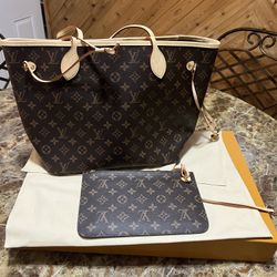 Louis Vuitton Neverfull MM With Pouch