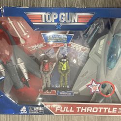 Top Gun Full Throttle Dual Jet Fighter 3.75" Action Figure Playset Walmart (Damaged Box)