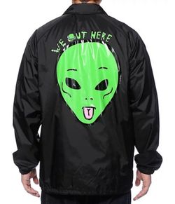 UFO Alien Jacket New* RIPNDIP We Out Here Alien Coach Snap Button (Size XL)
