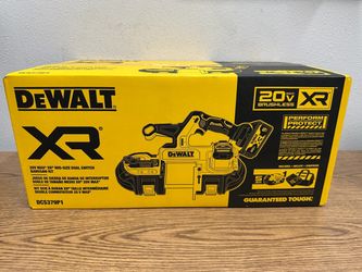 DEWALT DCS379P1 20V MAX XR Dual Trigger Bandsaw, Brushless Motor, Portable and Cordless, 3-3/8 Inch Cut Capacity, 5Ah Battery and Charger Included