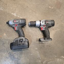 🔧 Combo Porter Cable 20V – Taladro + Atornillador de Impacto + Batería

