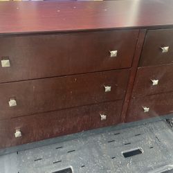 Modern Mahogany Color Dresser 5 ft  long x 30” tall x 18” wide