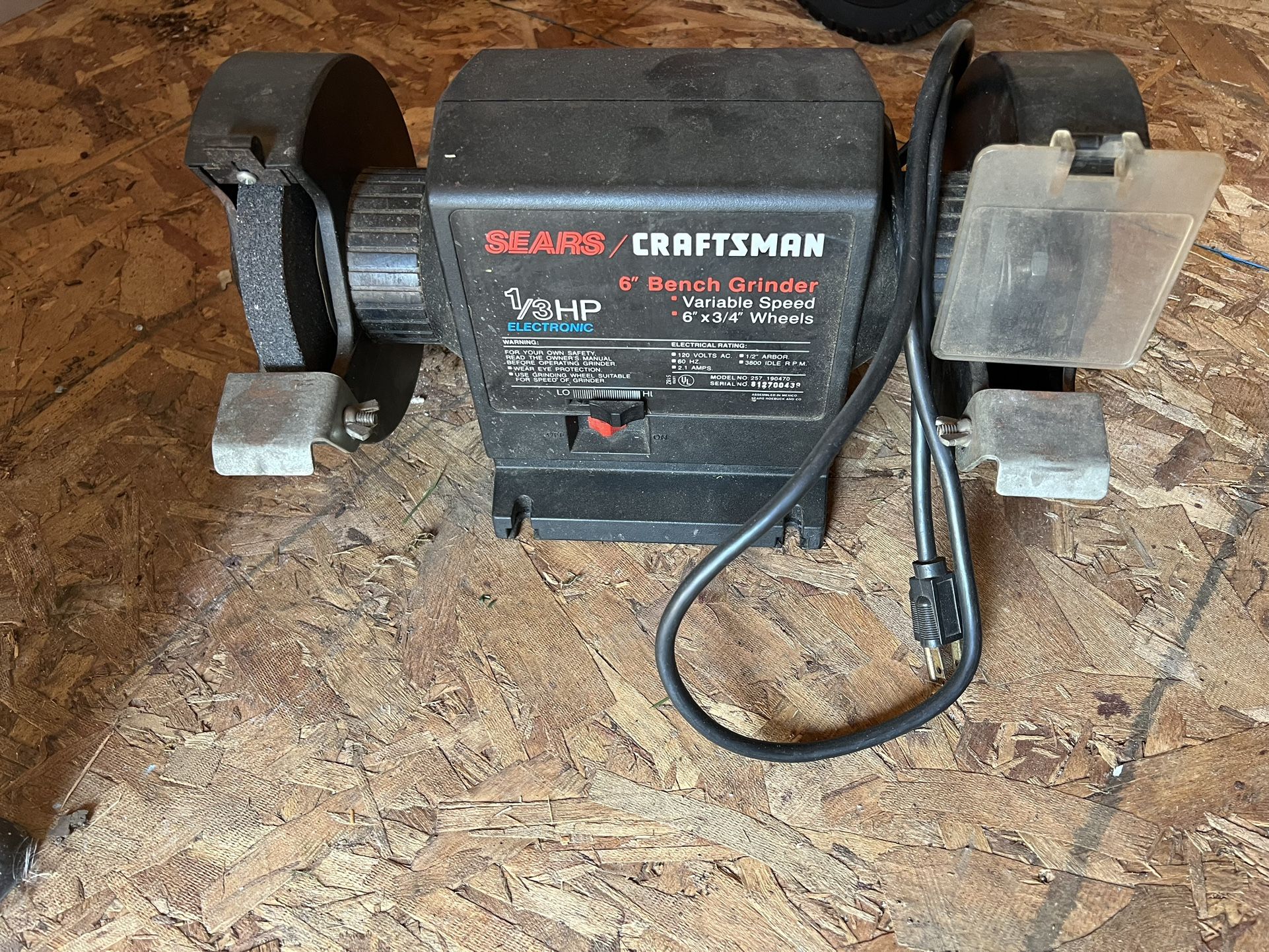 Craftsman Bench Grinder for Sale in Sugar Grove, IL OfferUp
