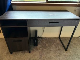 Black study table, office table