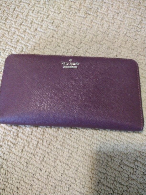 Kate Spade Cedar Street Lacey Leather Continental Wallet Burgundy