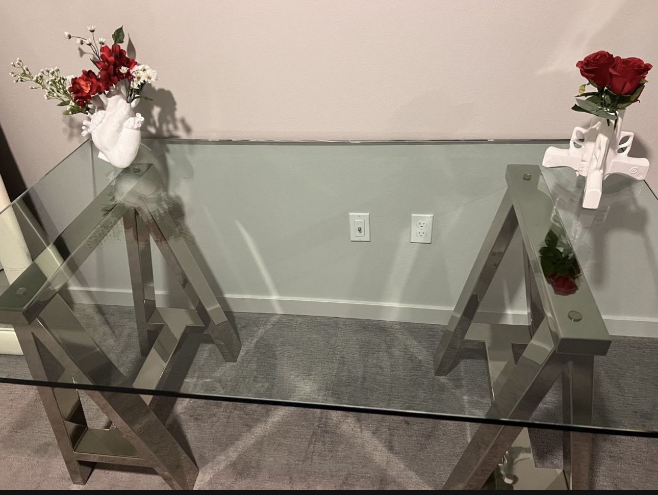 Williams Sonoma Mason Glass Top Desk