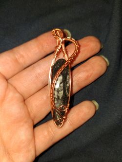 Orthoceras fossil pendant handmade