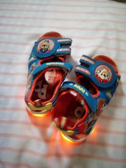 Light Up Sandals Paw Patrol Size 10