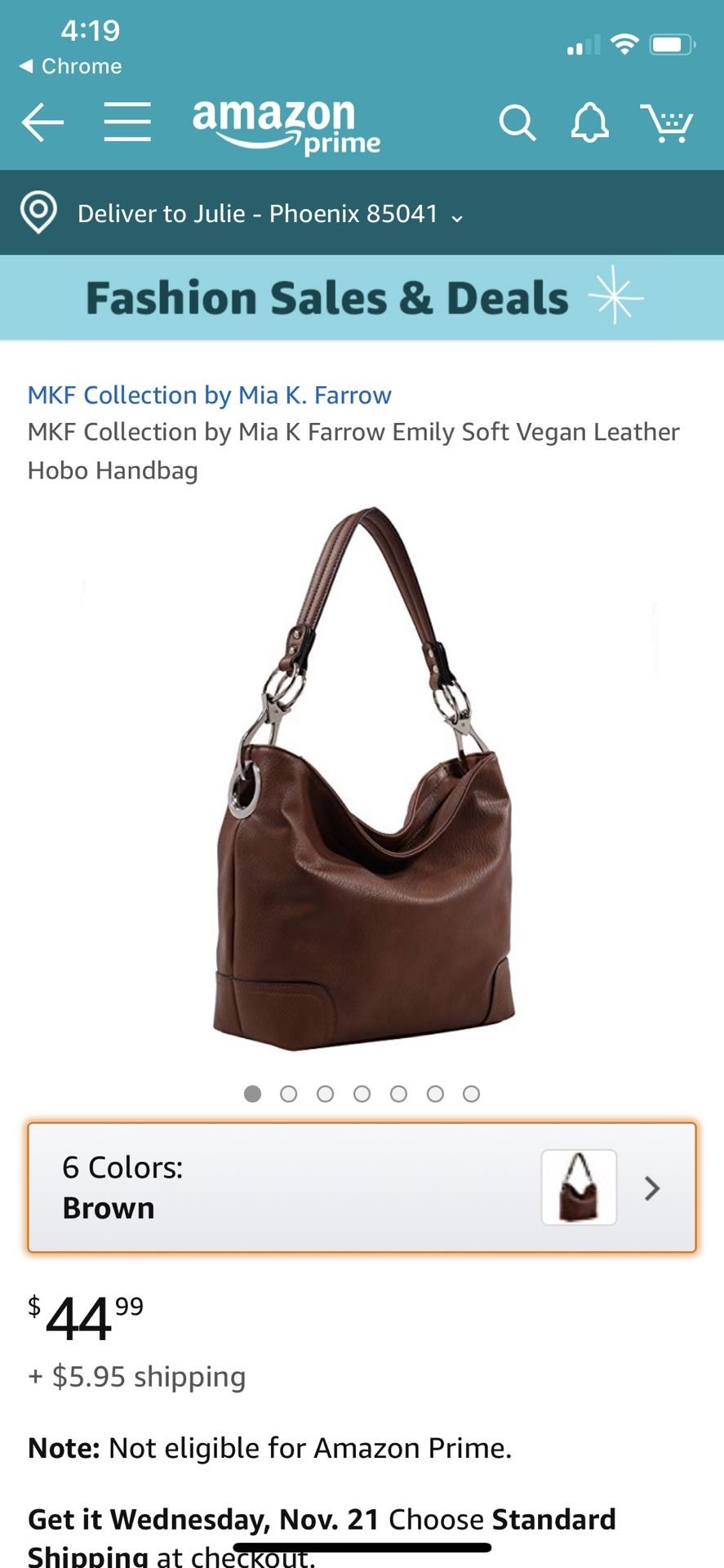 MKF Collection Maisa Shoulder Bag For Women - Vegan Leather Crossbody & Top Handle Purse, 2-in-1 Convertible
