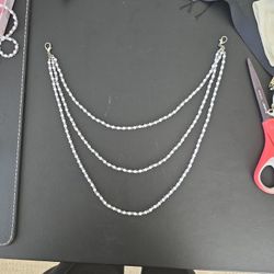 String Of Pearls Wedding Dress Sleeves Clip On Bag Charm