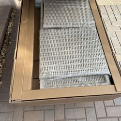 Brand New White Aluminum Wicker Fire Pit! 