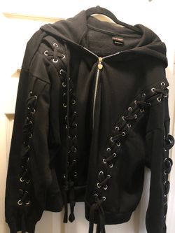Black Zip Up from Hot Topic