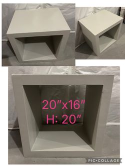 Side Table With Cube Storage 