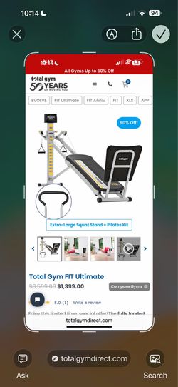 Total  Gym ultimate