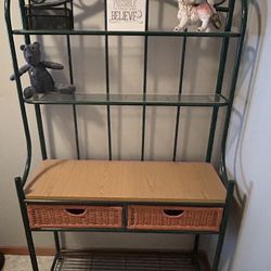 Super Cute EUC Bakers Rack Or coffee Bar. 