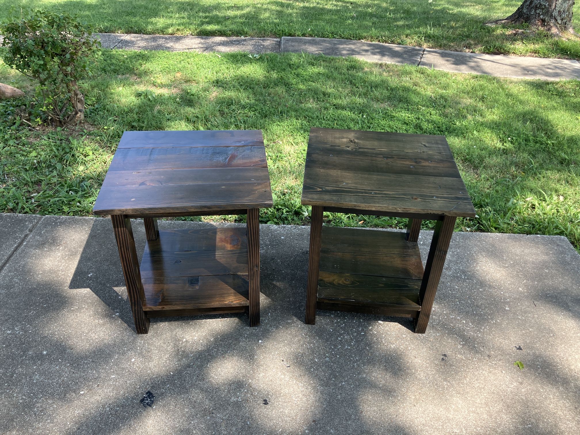 Custom Handmade End Tables Set Of 2