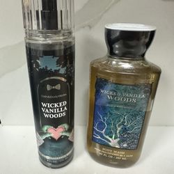 Bath and Body Works Set Wicked Vanilla Woods  