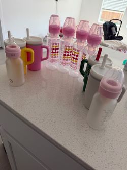 Assorted bottles and cups