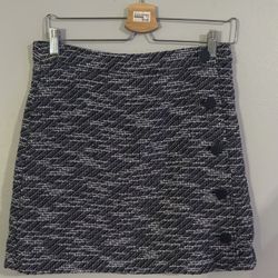 LOFT BLUE KNITTED TEXTURED MINI SKIRT SIZE 8