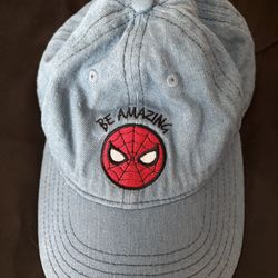 Disney Parks Marvel Spider-Man “Be Amazing” Denim Baseball Adult Cap